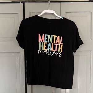 SHEIN Black Mental Health Matters Tee